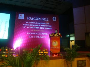 Dr. Niranjanan presenting his medal paper