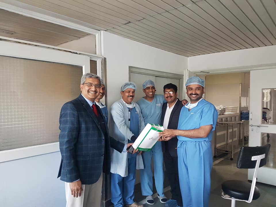 Dr. Niranjanan being awarded fellowship certificate at Indian spinal injuries centre